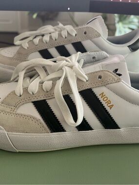 adidas White and Black Nora Casual Sneakers